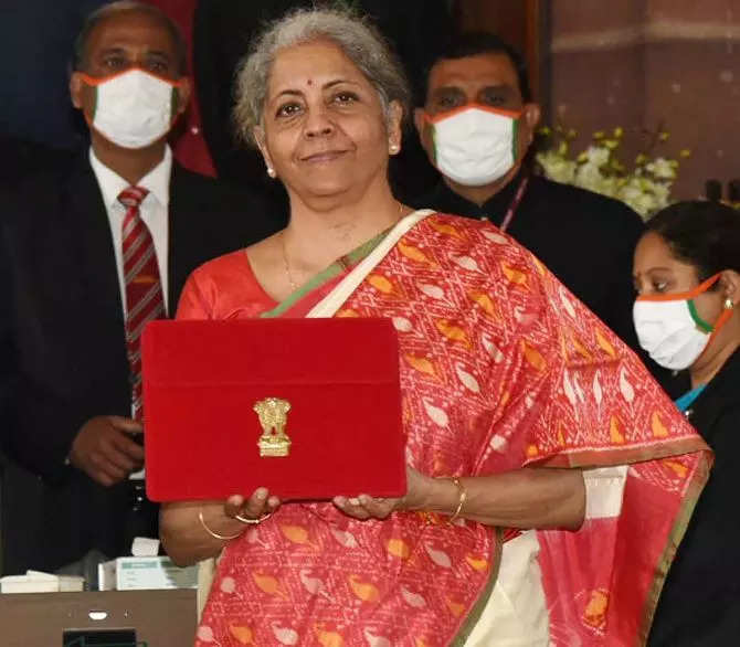 Finance Minister Nirmala Sitharaman Wears The Brightest Red Saree With