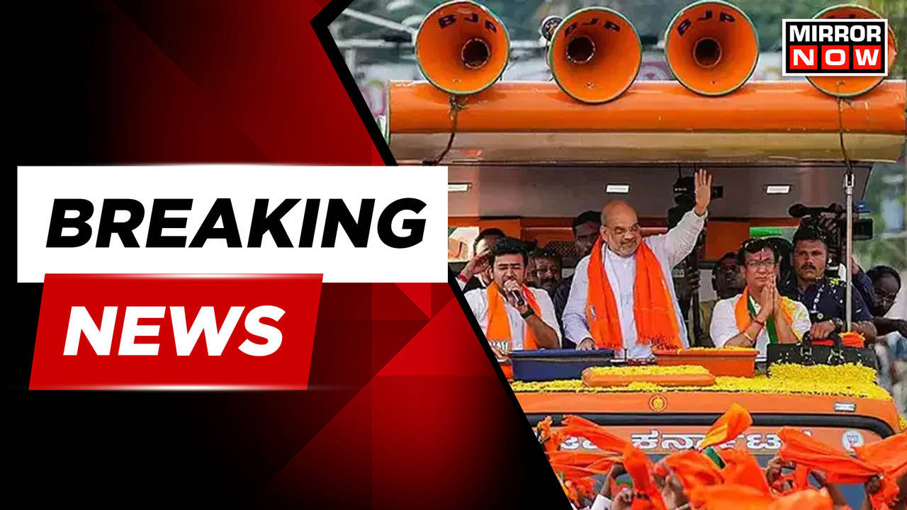 Breaking News Home Minister Holds Mega Roadshow In Belagavi Battle