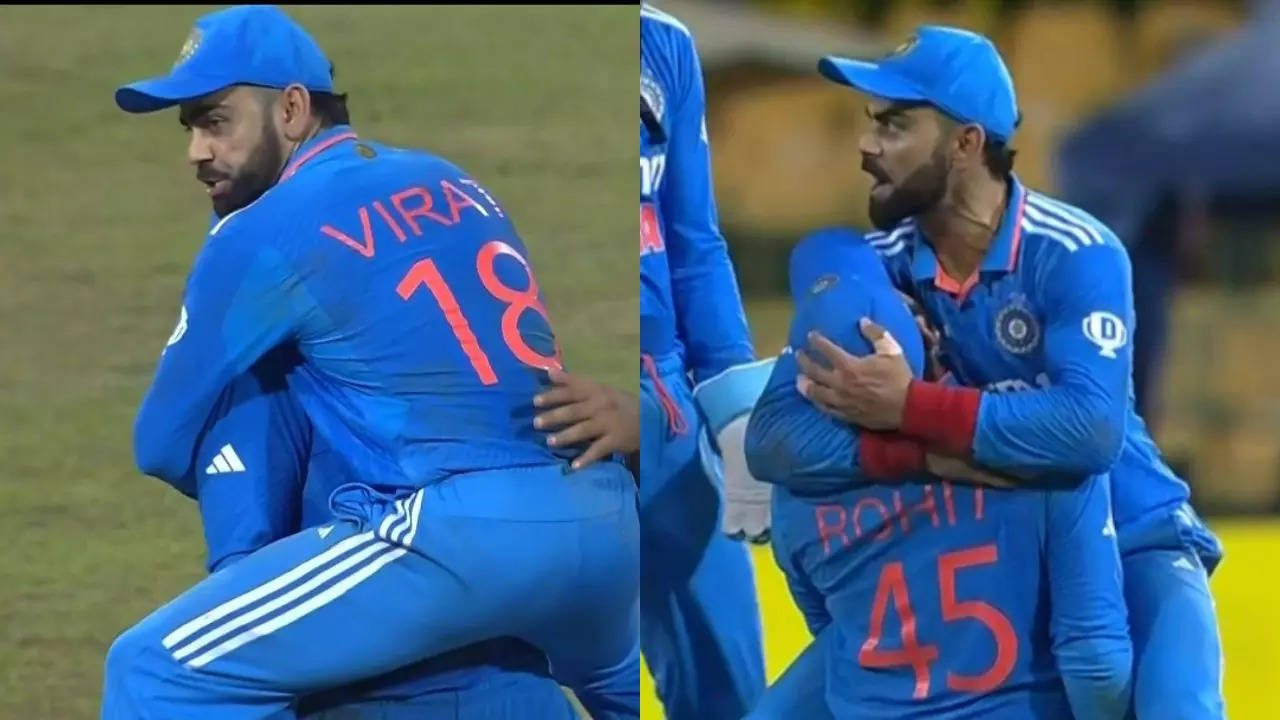 Virat Kohli Gives Rohit Sharma Heartwarming Hug After His Stunning