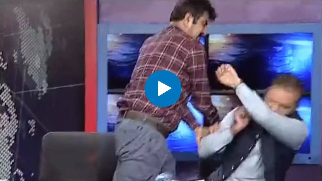 Fight In Live TV Show Between Pakistani Senator Afnan Ullah Khan And