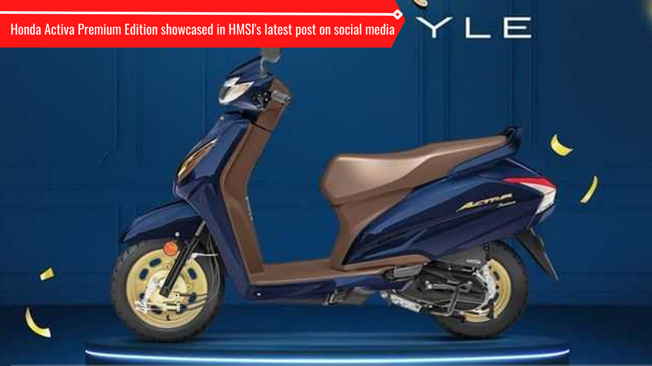 Honda Showcases The Activa Premium Edition Gets New Golden Coloured Wheels