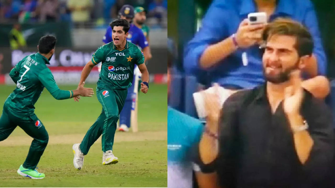 Watch Shaheen Afridi S Celebration Goes Viral As Debutant Naseem Shah