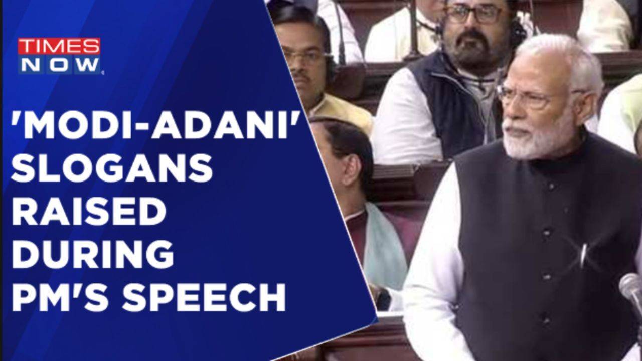 Parliament Budget Session Modi Adani Slogans Raised During Pm S