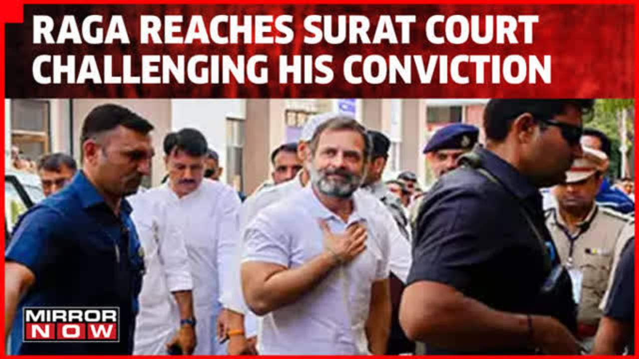 Rahul Gandhi Reached Surat Court Challenging Conviction In Modi