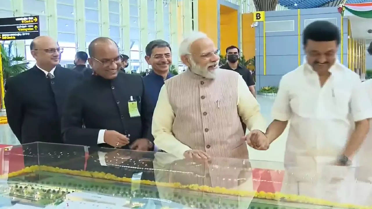 Pm Modi Inaugurates Chennai Airport S New Integrated Terminal Building