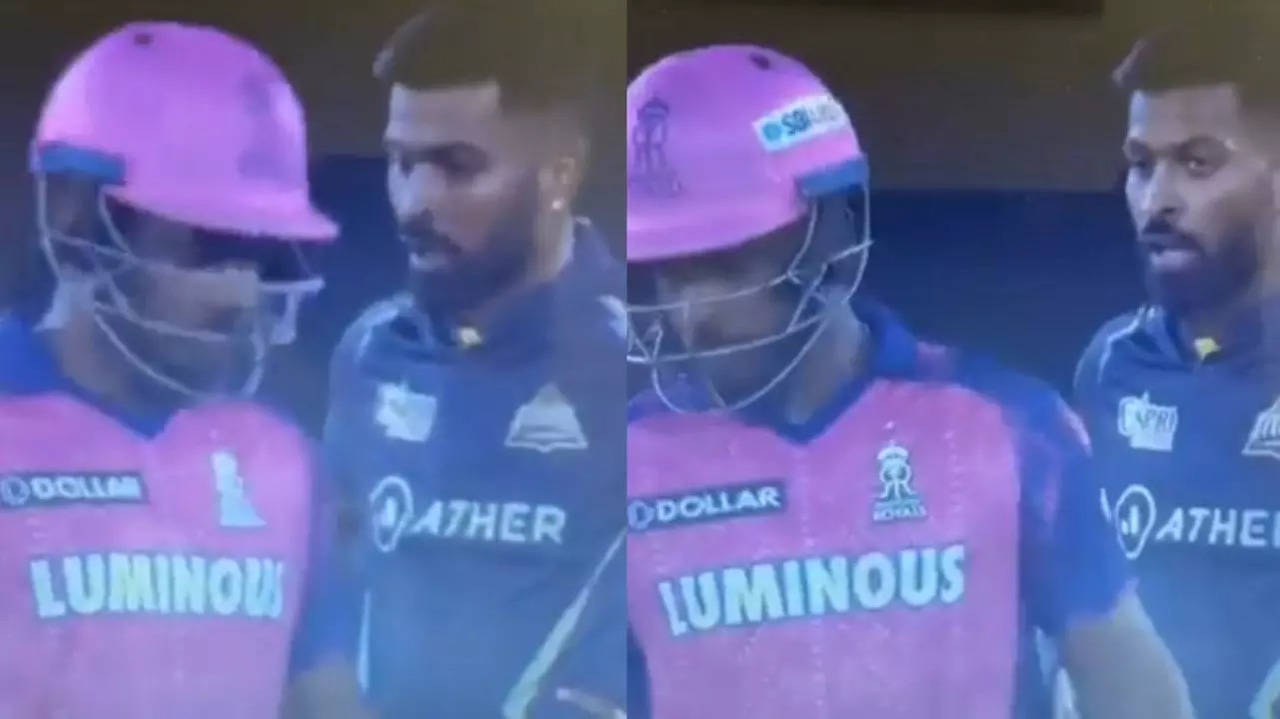 IPL 2023 Hardik Pandya Sledges Sanju Samson RR Captain Gives It Back