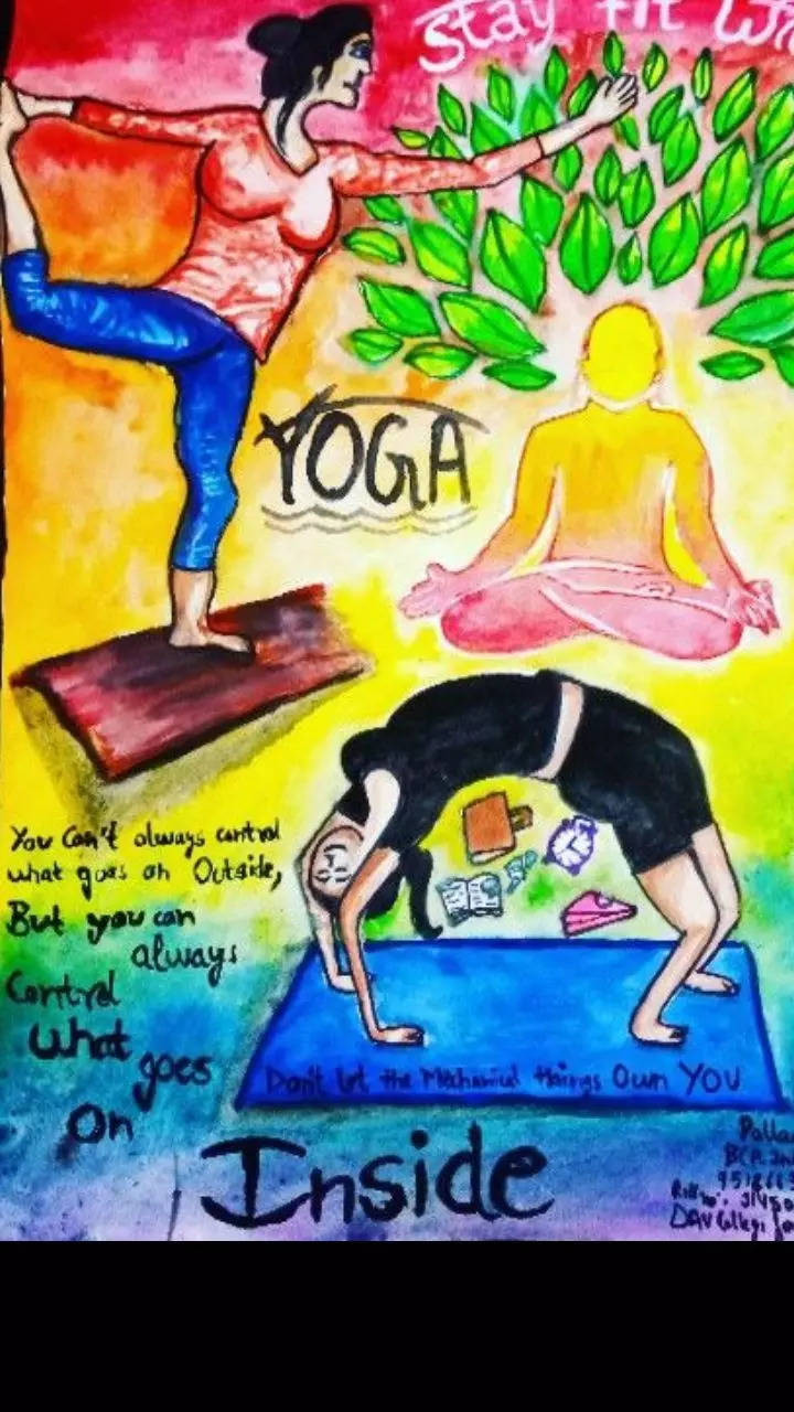 international yoga day drawing. | By Easy Drawing SA | Facebook-saigonsouth.com.vn