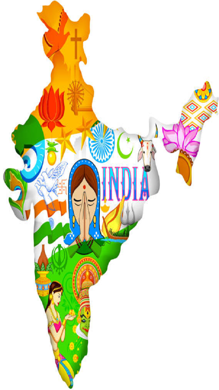 Flat design india independence day with a person Vector Image