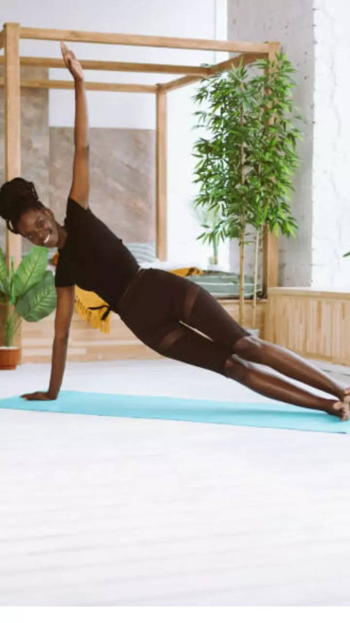 Pinky Brown Woman Yoga Poses Illustration Set Design Templates - Peterdraw  Studio