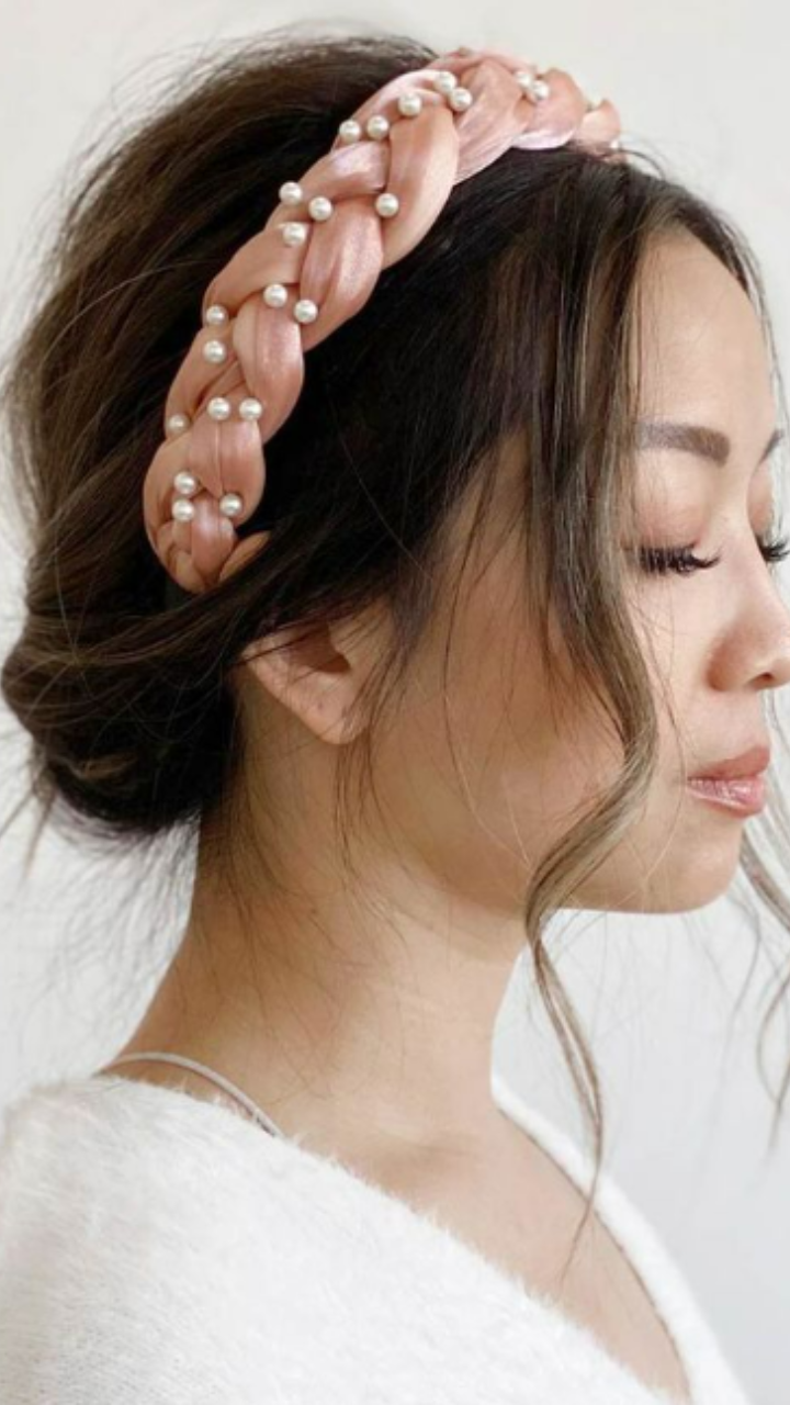 Amazon.com : WONRLUA Wedding Headpiece for Bride, Bridal Headband  Rhinestone Wedding Hair Accessories : Beauty & Personal Care