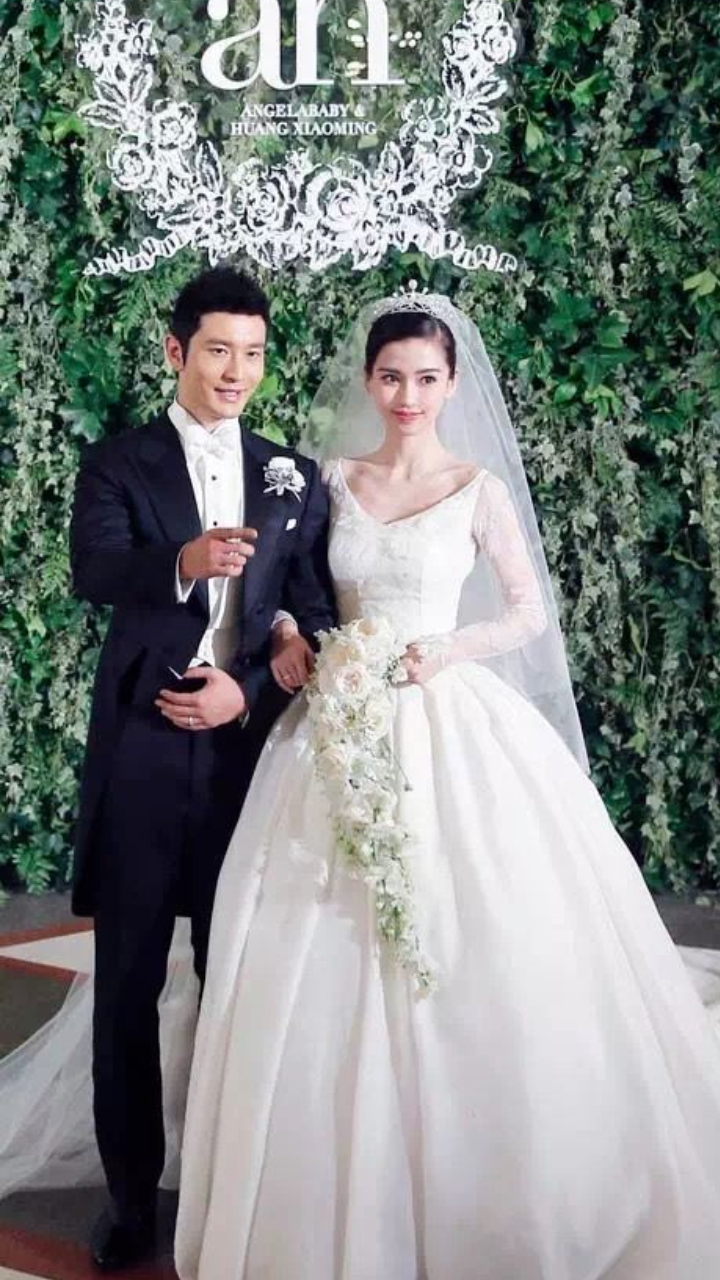 Angelababy dior shop wedding dress