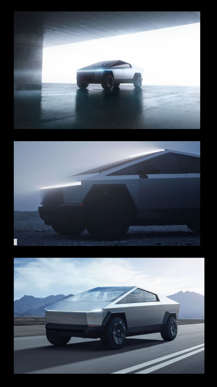 Tesla Cybertruck Wallpaper 4K, CGI, Dark aesthetic