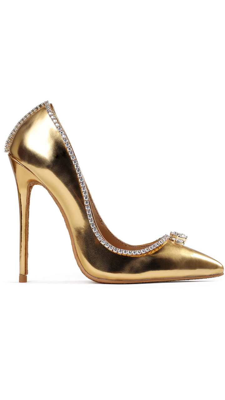 luxury gold and diamonds women shoes with high heels generative ai 23937815  Stock Photo at Vecteezy