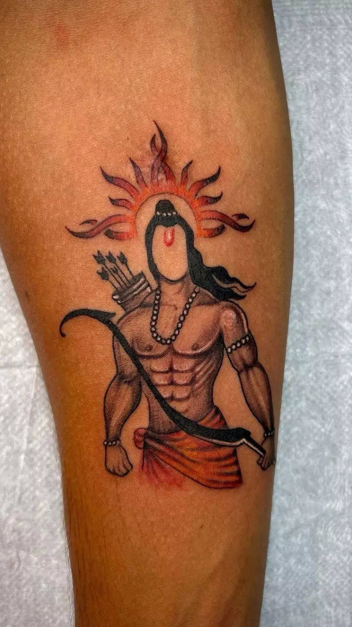 Shree ram Tattoo | Tattoo designs and meanings, Ram tattoo, Tattoos