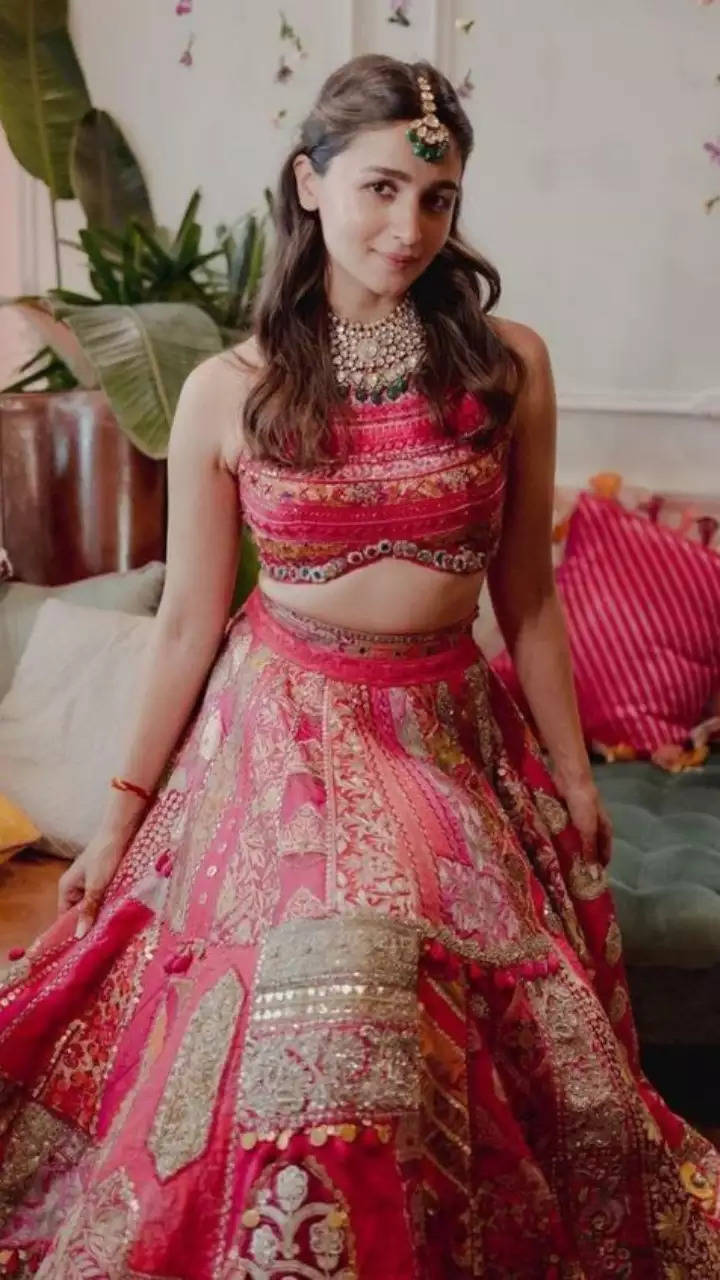 Alia bhatt lehenga on sale green