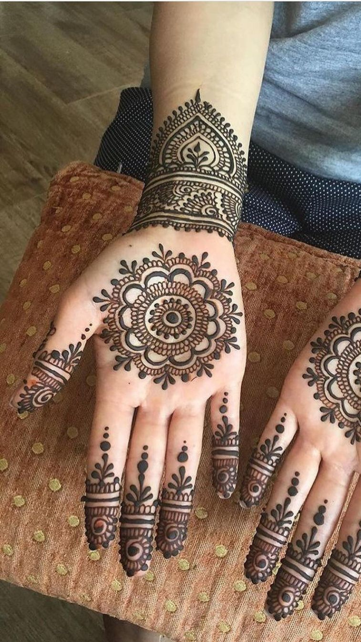 Beautiful Bharwa Mehndi Design || Latest Easy Simple Full Hand Mehndi Design  || Floral Mehndi Design | mehndi, art | Watch Latest videos on my YouTube  Channel Link in bio #heena #mehandi #