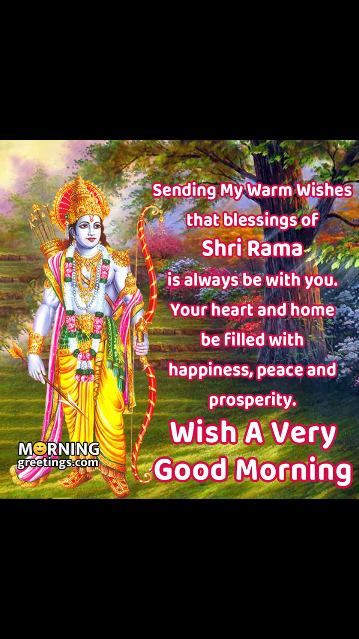 Good Morning images and quotes of Lord Rama in Hindi for WhatsApp ...