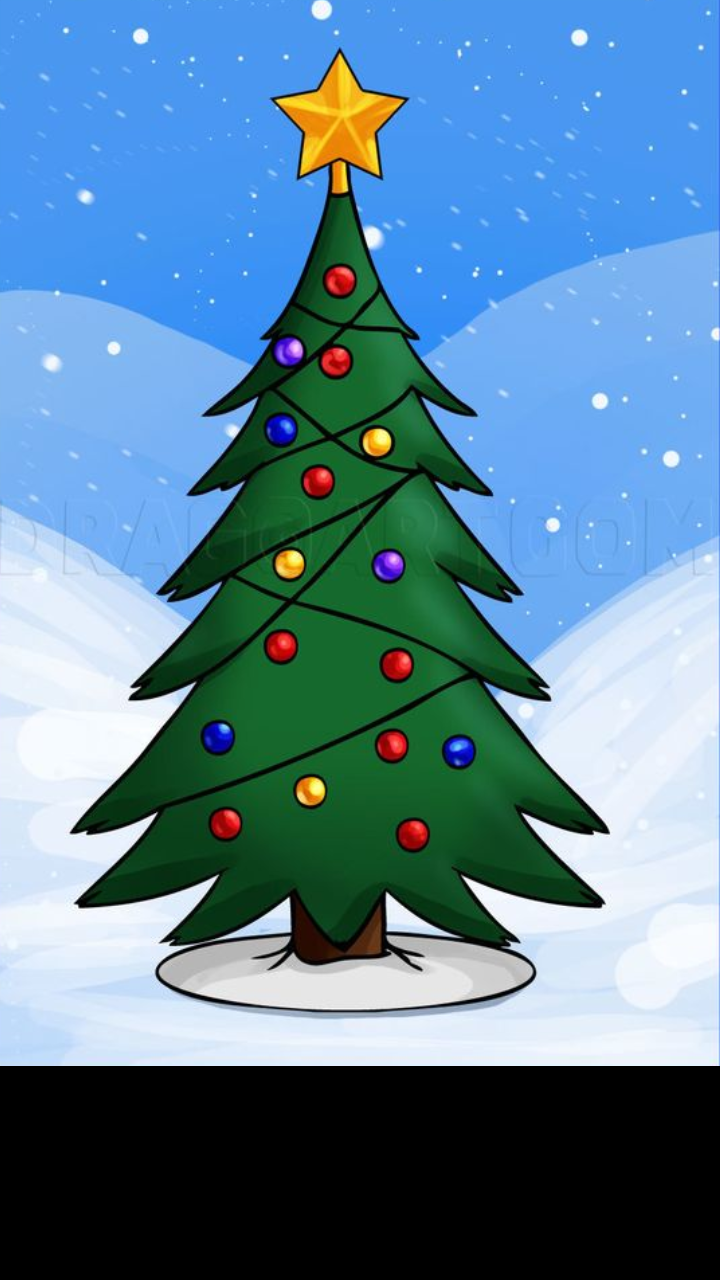 Christmas tree drawing ideas to try out-saigonsouth.com.vn