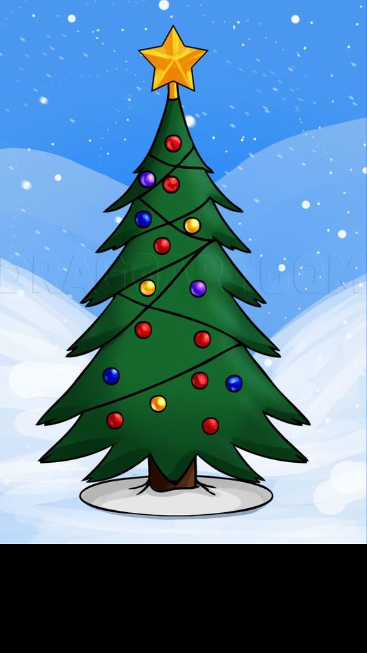 cute christmas drawing for kids