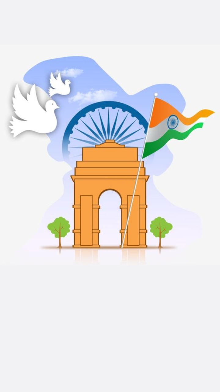 26th Of January India Republic Day. Greeting Card In Isometric Style With  Indian Gates. Vector Illustration. Royalty Free SVG, Cliparts, Vectors, and  Stock Illustration. Image 162310628.