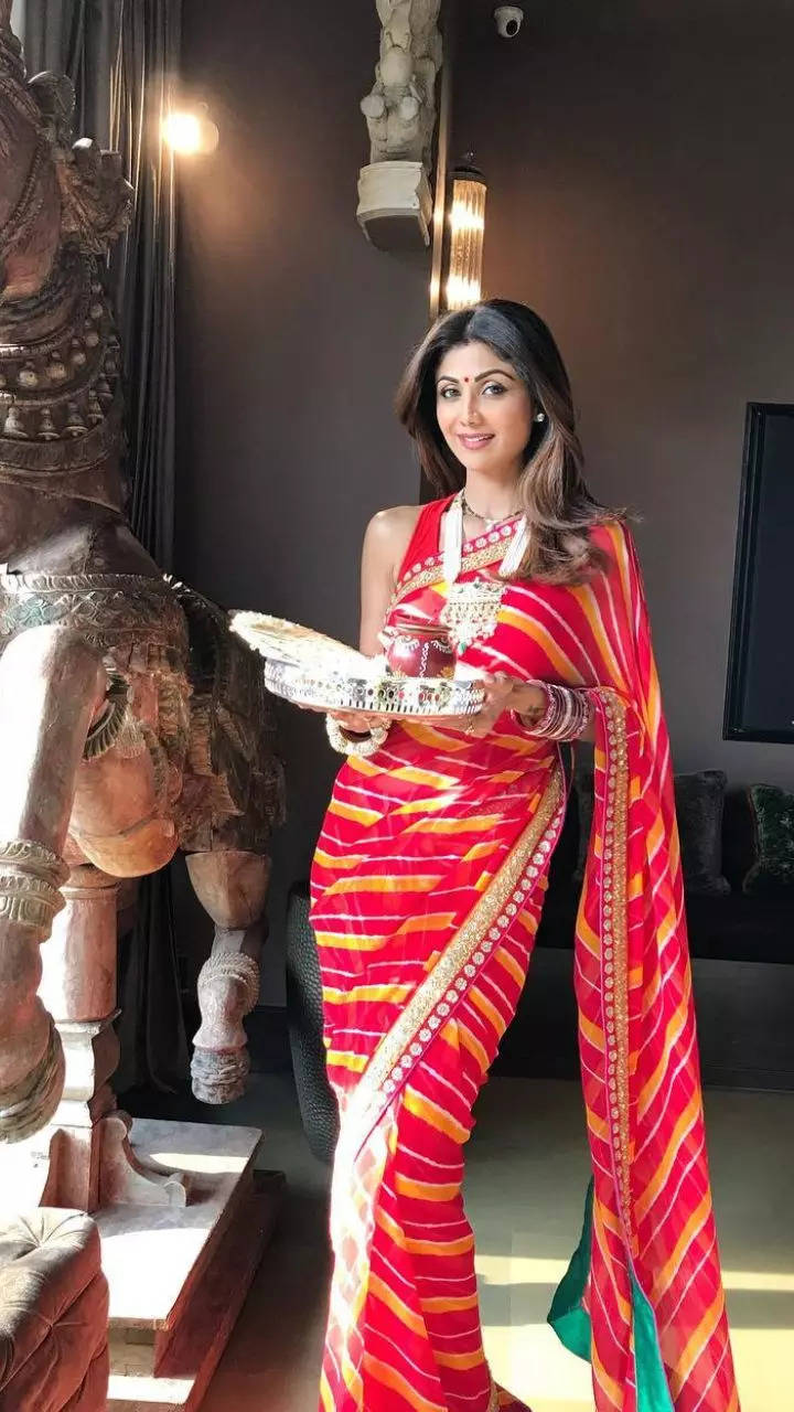 Shilpa Shetty Saree With Jacket | Gopi Vaid – KYNAH