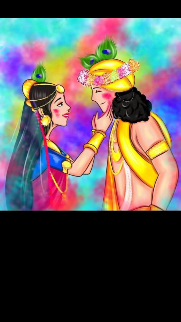 Radha deals krishna drawing