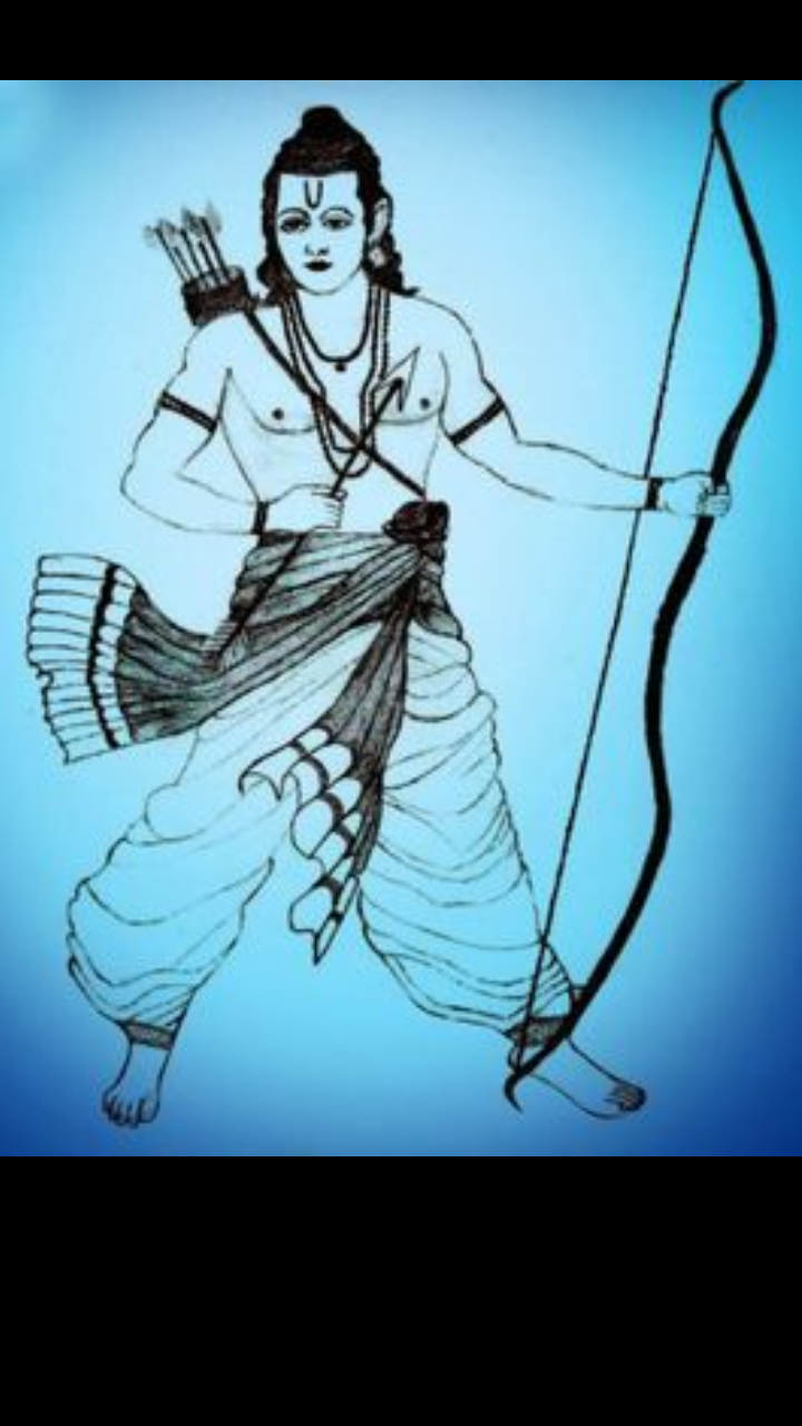 Lord Rama Drawing for Beginners - Step by Step | How to Draw Lord Rama |  Ramnavmi Drawing | Easy portrait drawing, Easy drawings, Book art drawings