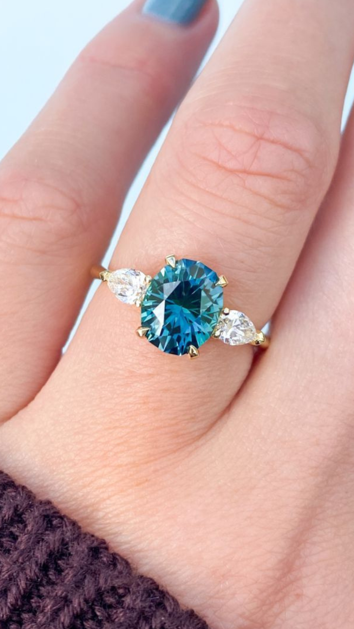 Buy Blue Coloured Stone Rings Online | Secrets Shhh