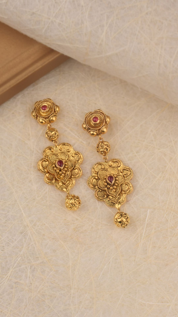 SHIV ART JEWELLERY designer and stylish for women Copper Gold Earrings