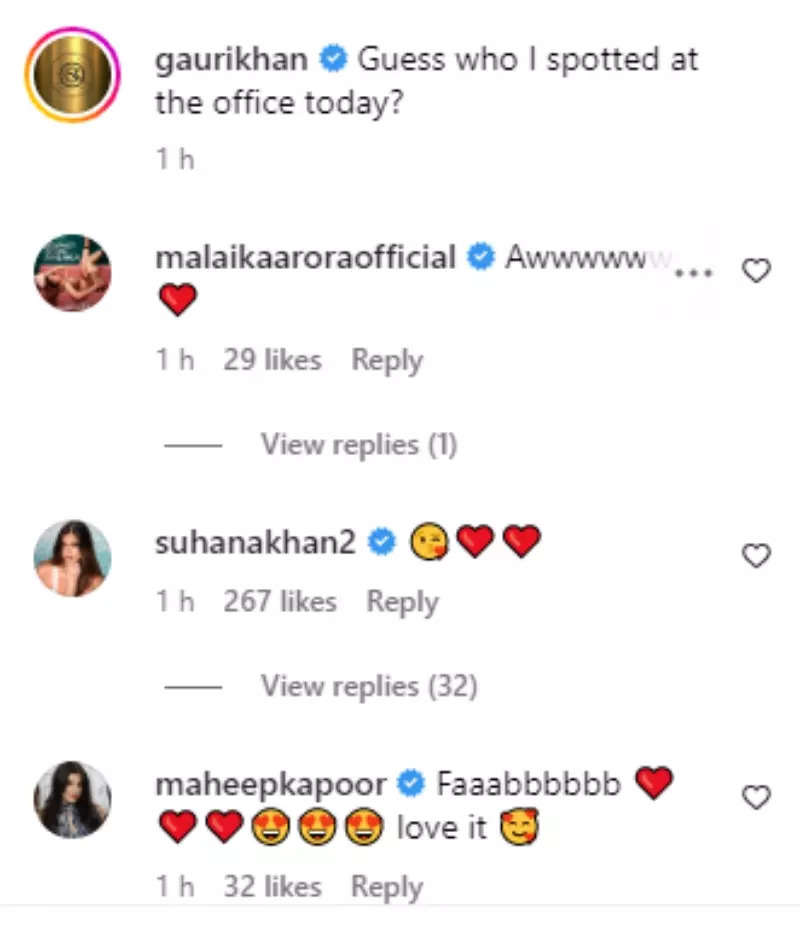 Gauri Khan Spots Suhana Khans Hoarding Outside Her Office Daughters Reply To Moms Post Is 