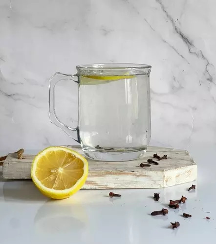 Warm water with lemon juice