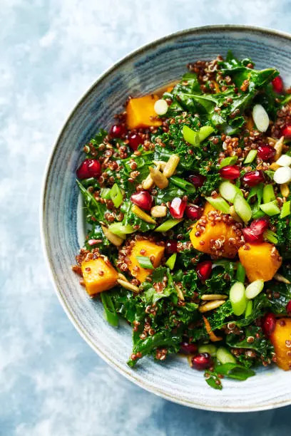 Kale and pumpkin salad