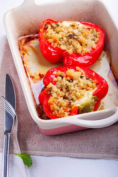 Quinoa with stuffed peppers