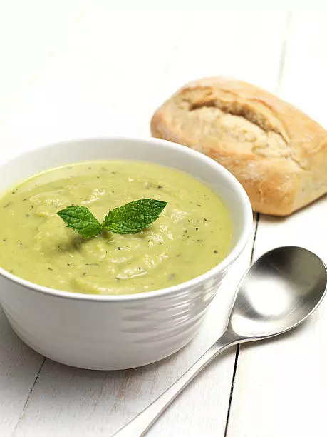 Zucchini basil soup