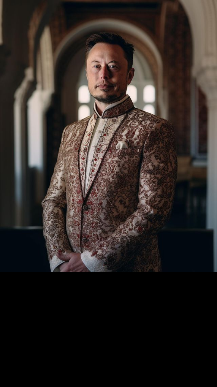 Elon Musk as Indian groom