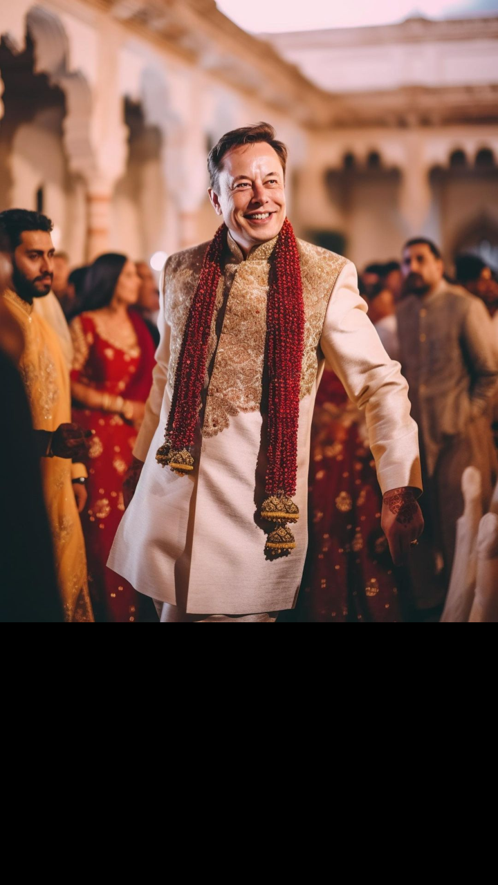 Elon Musk wearing sherwani