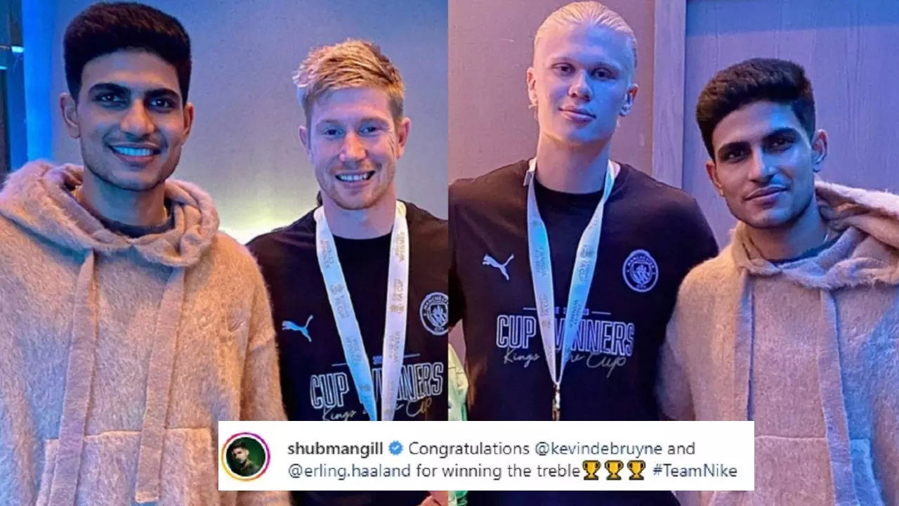 Shubman Gill's Viral picture with Erling Haaland and Kevin de Buryne