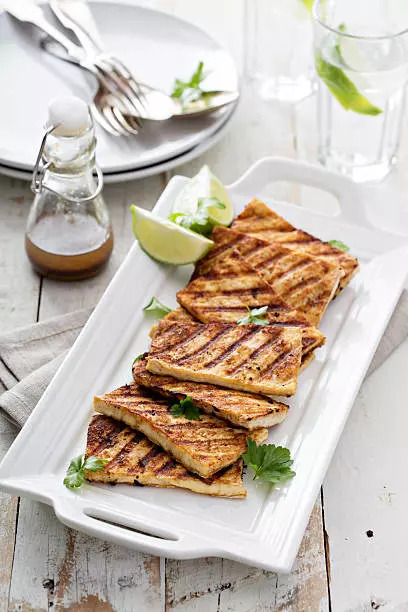 Grilled tofu steaks