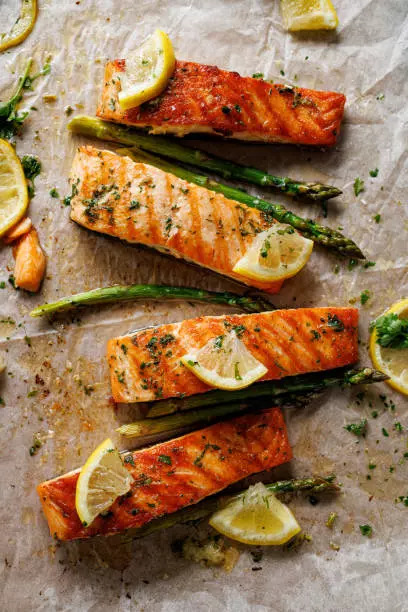 Grilled lemon salmon