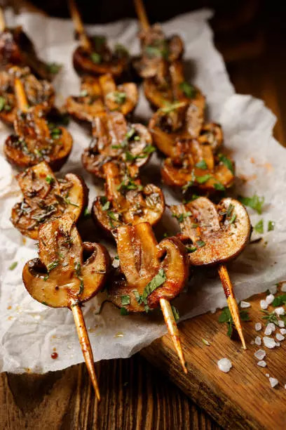 Grilled mushrooms