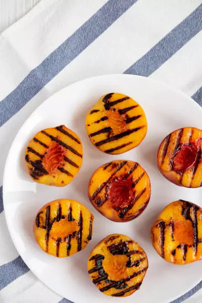 Grilled peaches