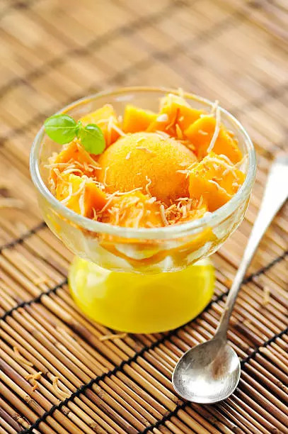 Mango sorbet