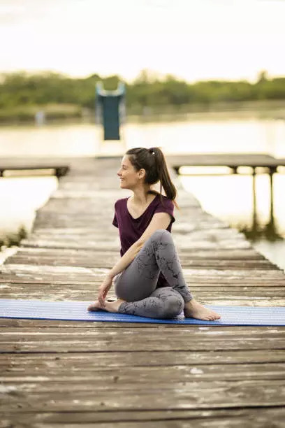 Seated twist pose