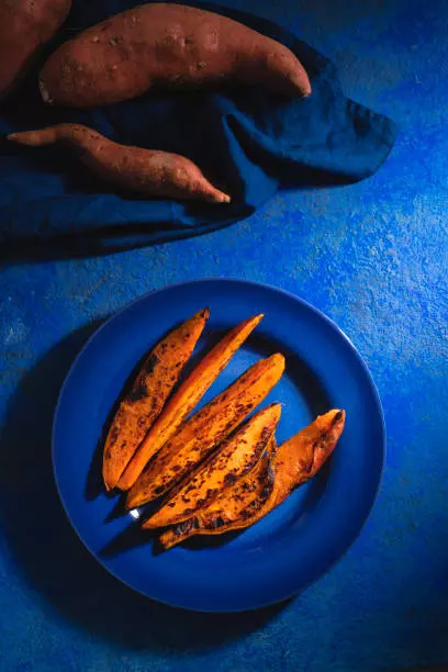 Baked sweet potato wedges