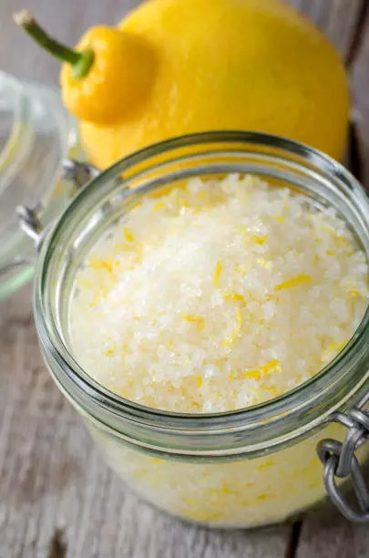 Sugar and lemon scrub