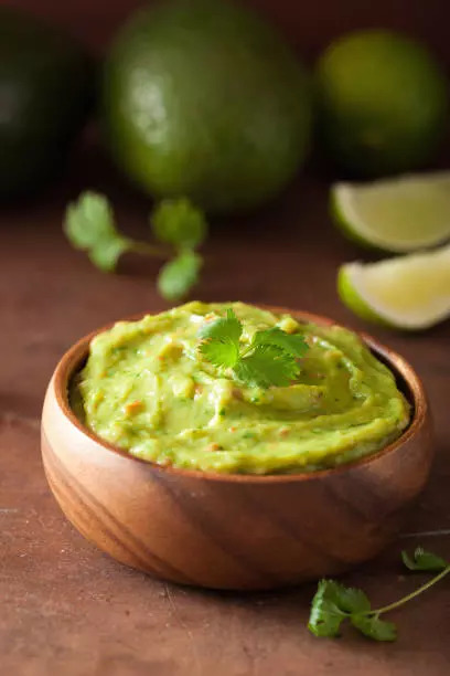 Vegetables with guacamole