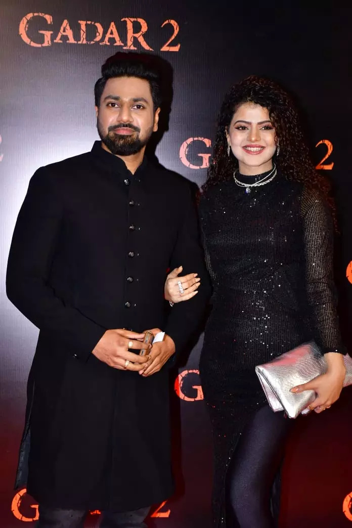 Palak Muchhal was spotted with hubby Mithoon Sharma