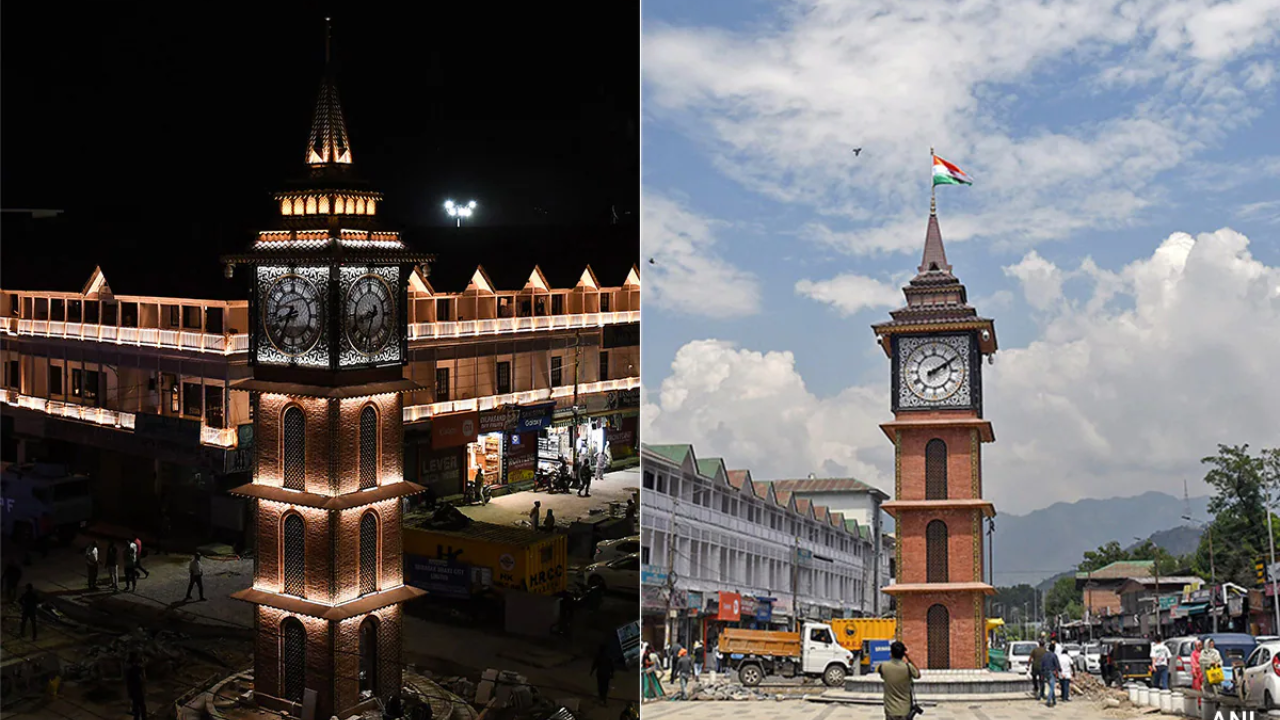 Srinagar's Iconic Clock Tower at Lal Chowk Revamped for Independence