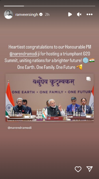 Ranveer Singh took to social media to congratulate PM Modi