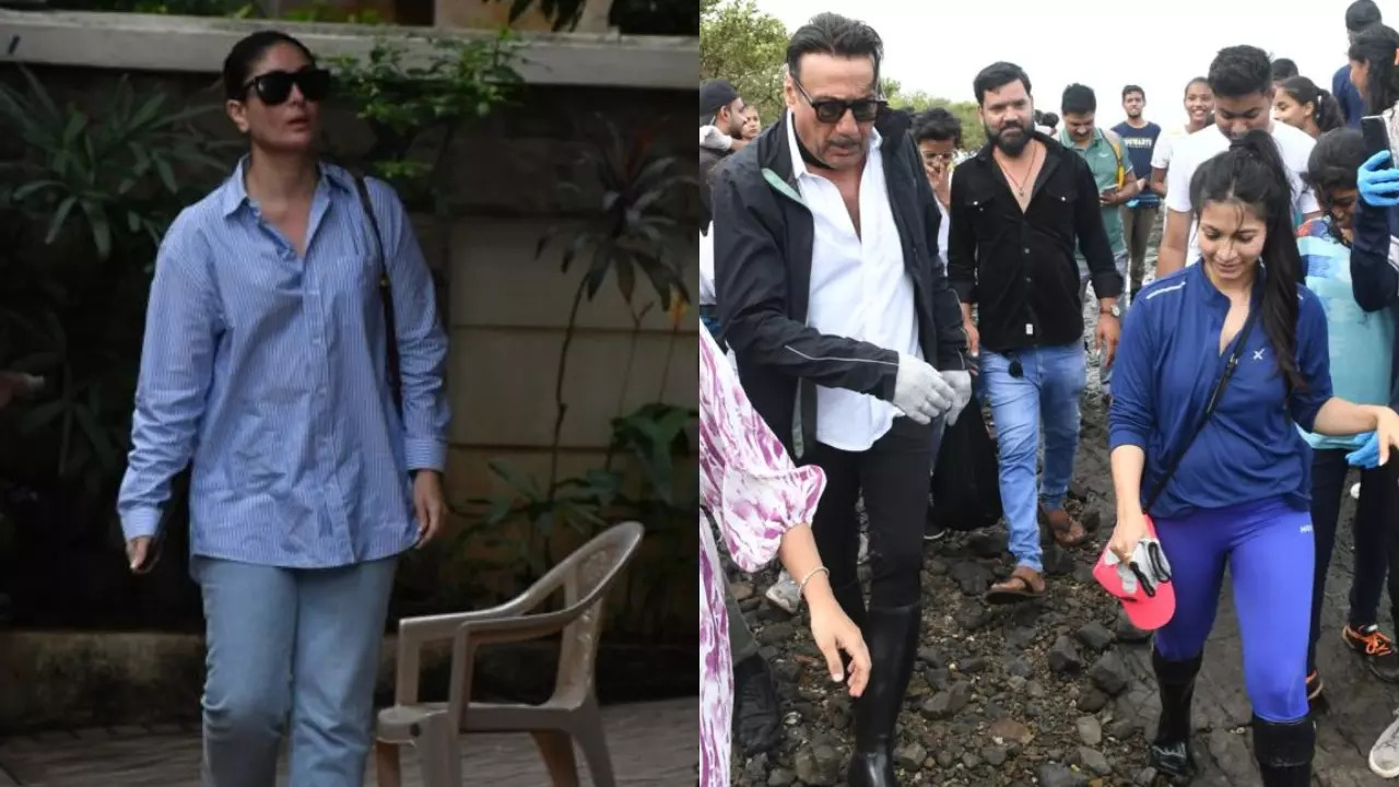 ZoomIn Kareena Kapoor Steps Out In Casuals Jackie Shroff Marks Coastal Cleanup Day